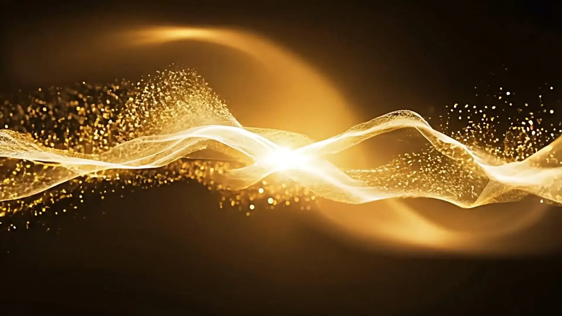 Golden Light Wave Overlay for Premium Video Projects and Presentations